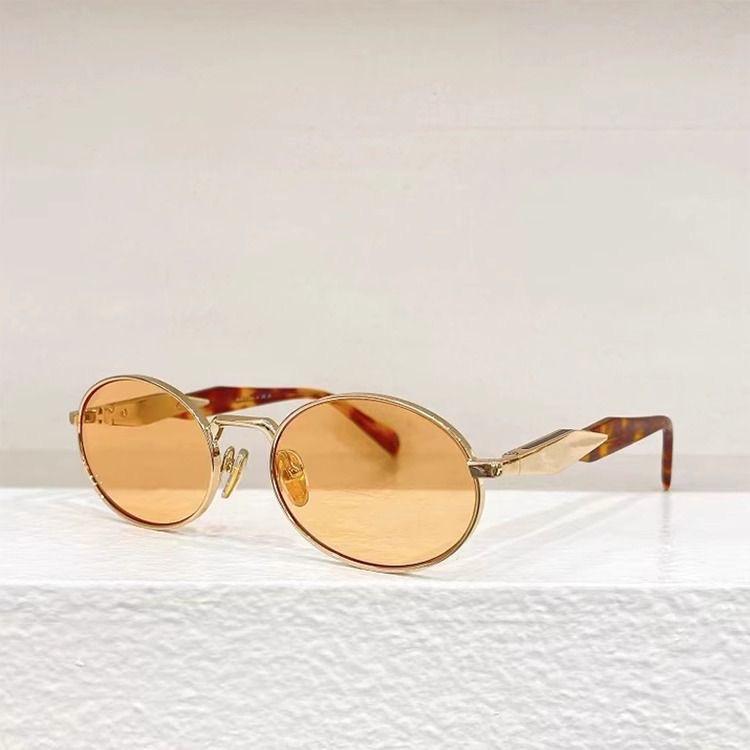 Elegant Oval Frame Women's Sunglasses: High-End, Luxury Sun Protection in European & American Fashion.