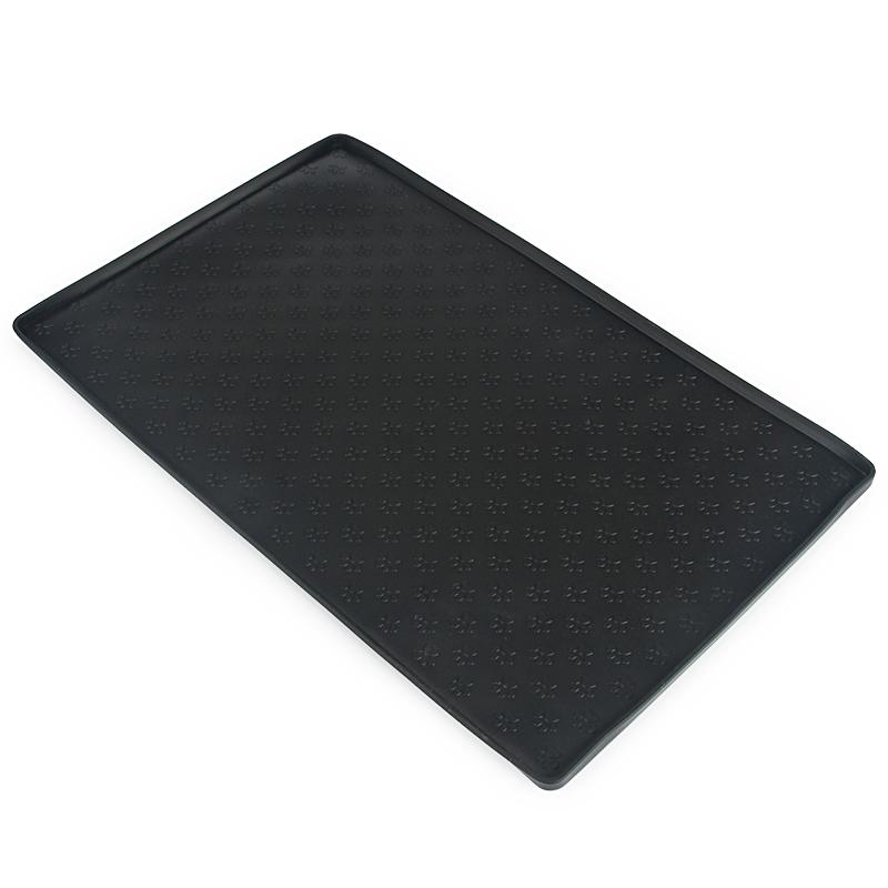 

Silicone Waterproof Pet Feeding Mat Dog Bowls Wear-resistant Pet Water Food Holder Cat Feed Eat Mats 47x30cm чёрный