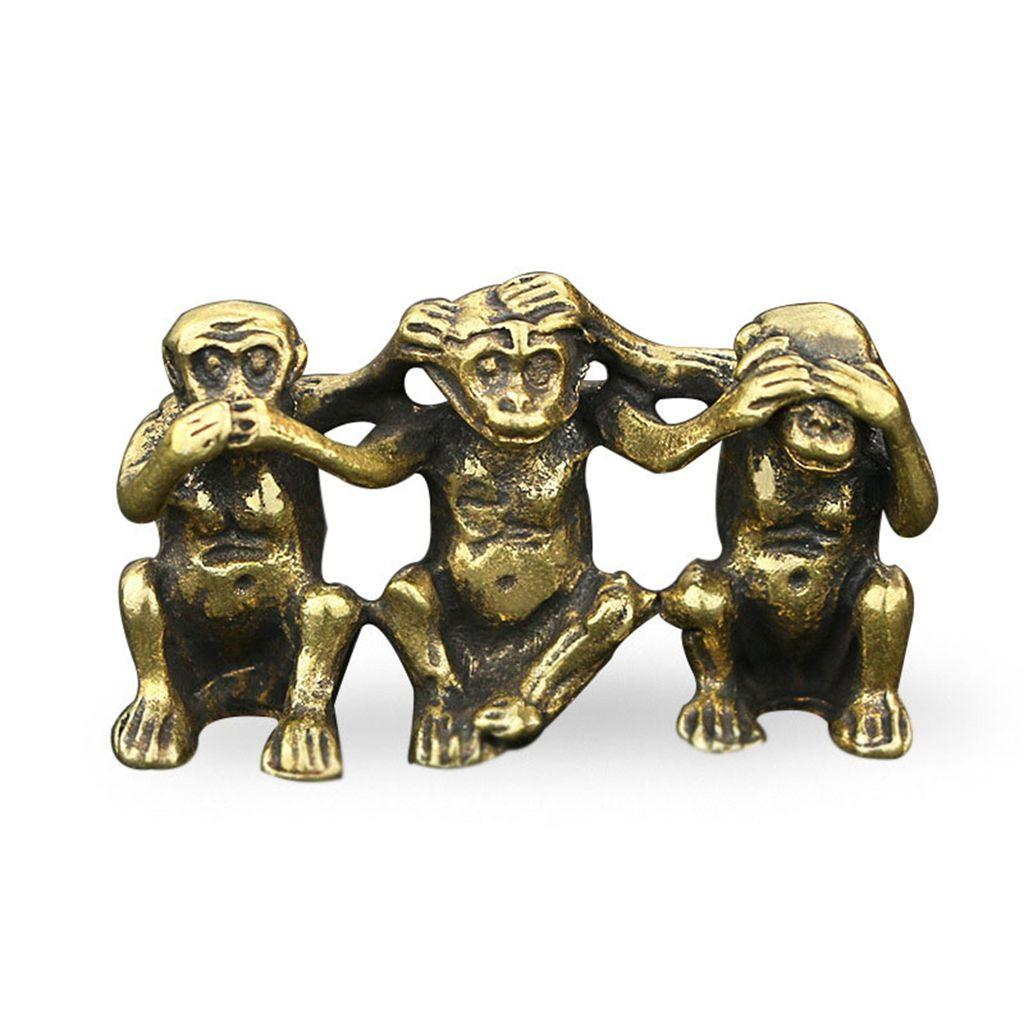 Three Monkeys Warmhouse Gift Antique Monkey Figurines Monkey Statue