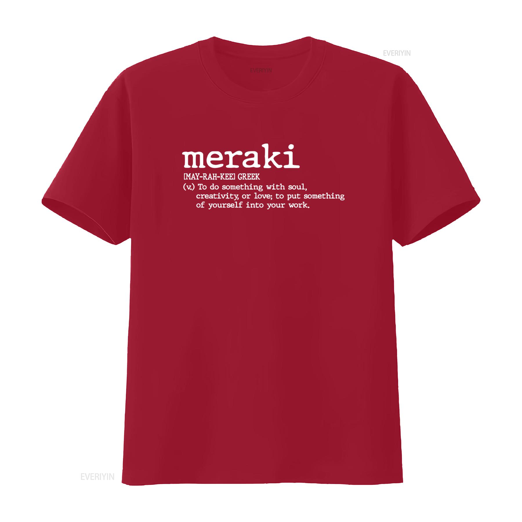 

Meraki T Shirt Greek Definition Inspirational Motivational Creative Spiritual For Her Slogan vintage Washed graphic S