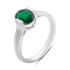 Silver Ring with Emerald Nano 0.908ct, Product Weight 2.25 G (2205845)