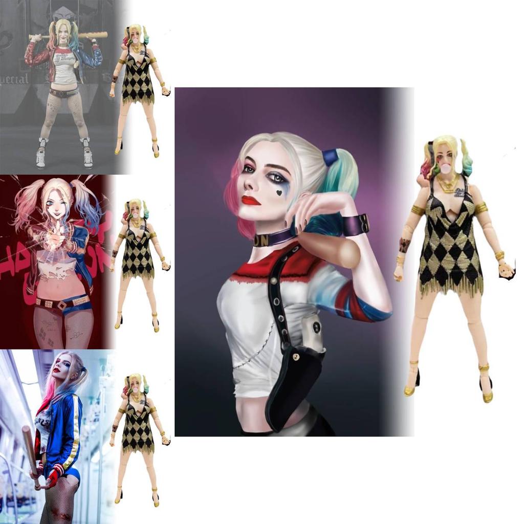 Mafex 042 Esquadrão Suicida Harley Quinn Versão Vestido Figura de Ação Modelo 16cm Pvc