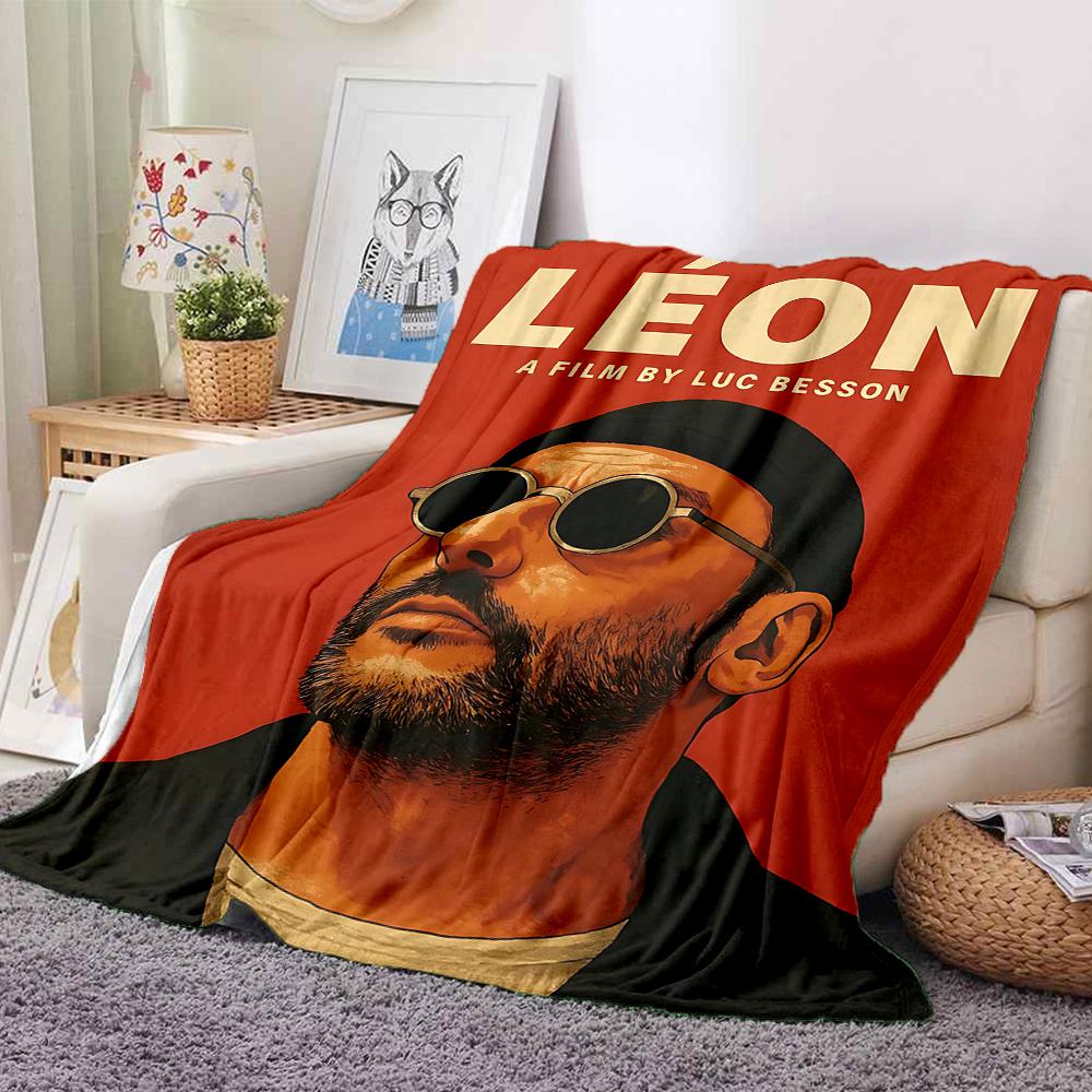 1Pc Leon Professional'S Tale Flannel Blanket, Soft And Comfortable, Casual Warm, Camping Travel, Christmas, Halloween Xmas Gift N1101