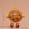 1pc Plush Cookie Coin Purse Unique Creative Cartoon Cookie Design Keychain Earbud Case Cute Cookie Shaped Storage Pouch