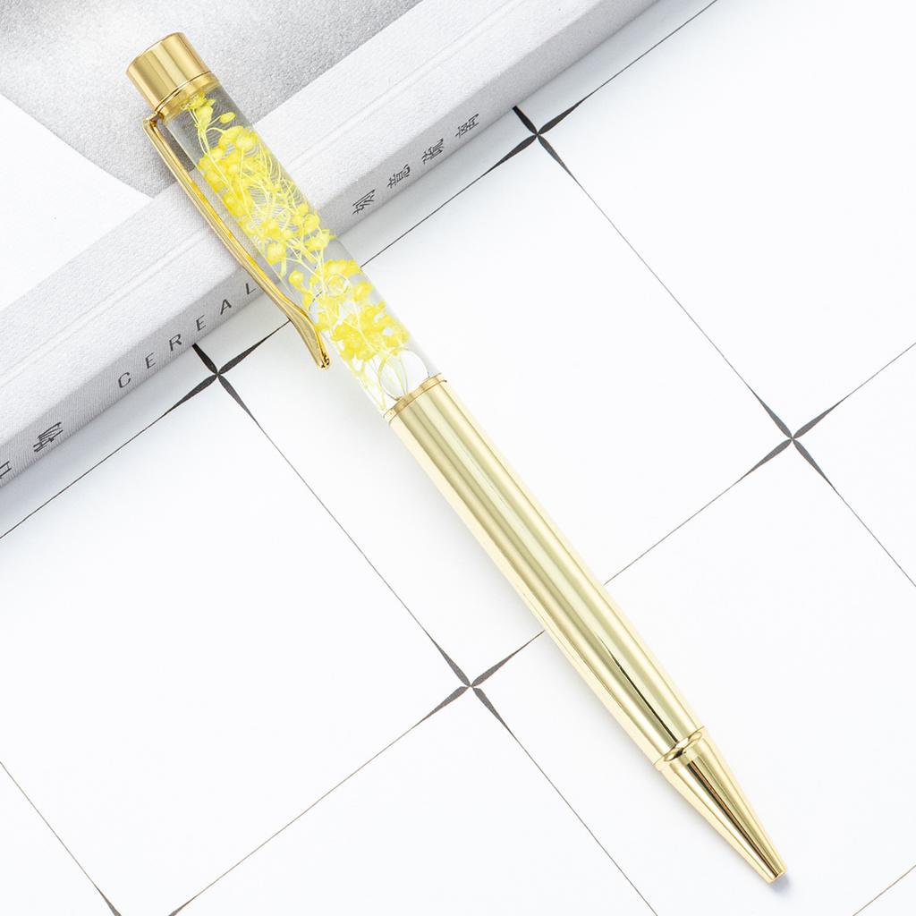 1 Pcs Flower Ballpoint Pen Metal Office School Stationery Gift Cute Clip Pens Pencils Writing Supplies