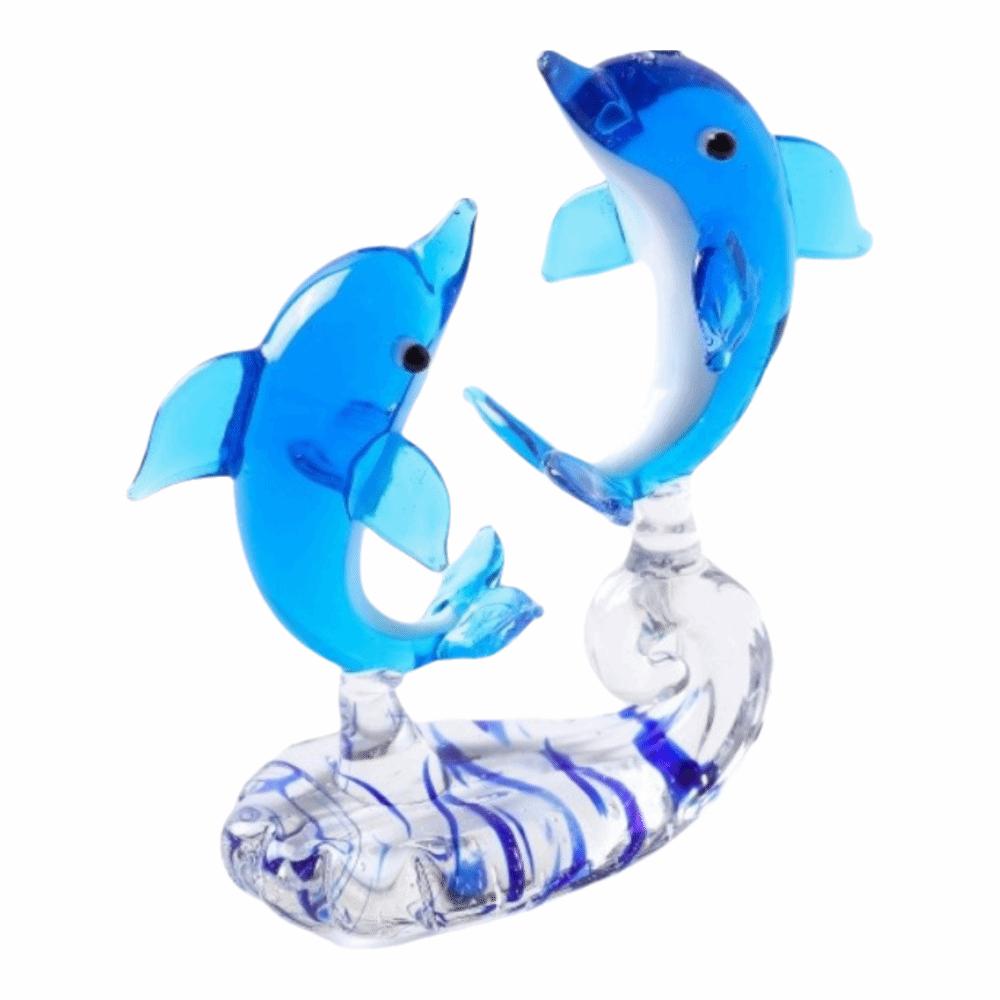 Cute Dolphin Ornament Glass Dolphin Decor Desktop Ornament Dolphin Statue Home