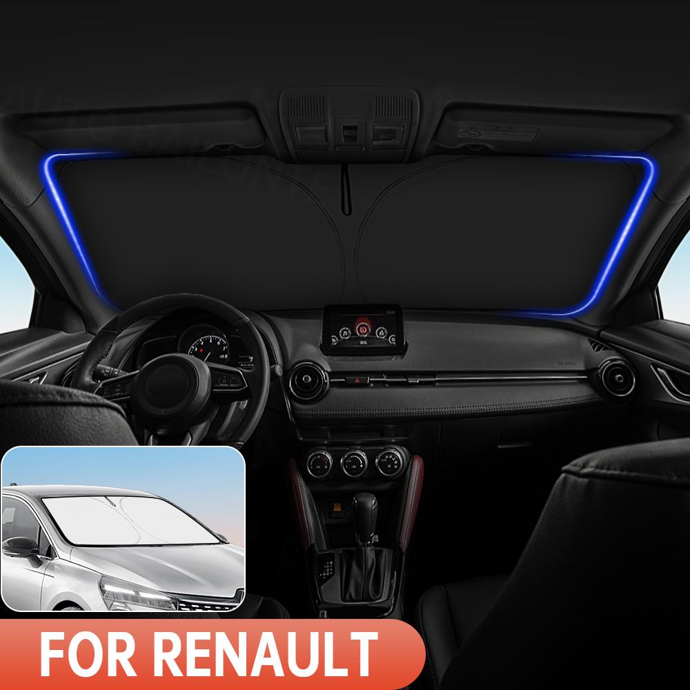 LYRH4 Pro Renault Clio 2 3 4 5 2015-2021 2022 2023 Kryt sluneční clony na čelní sklo auta Sluneční clona na přední okno Clona Příslušenství do interiéru auta