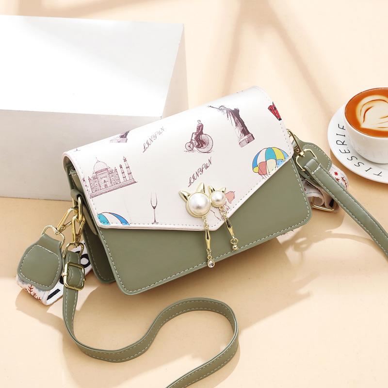 

Новая модная сумка высокого уровня, подходящая по цвету, большая вместительная сумка через плечо с принтом, трендовая женская сумка .