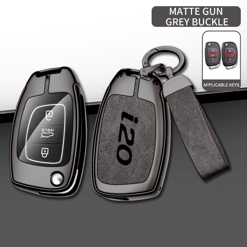 Zinc Alloy Car Key Case Cover Bag For Hyundai Solaris HB20 Veloster SR IX35 Accent Elantra For KIA I 20 Forte K2 K3 K5 Sportage