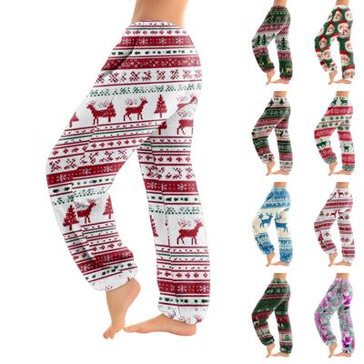 Women's Solid Color Trousers With Cuffs Casual Pants And Pajama Pants