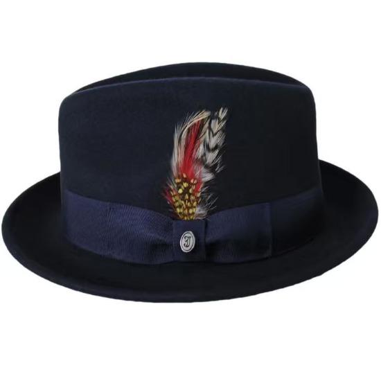 Autumn and Winter Woolen Hat British Retro Bow Decorative Top Hat Fashionable Versatile Woolen Top Hat