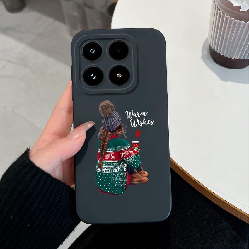 Trendy Girl Liquid Silicone Phone Case For Xiaomi 17 14 14T 15 15T Pro Poco C71 C75 M7 M8 F7 F8 Casing Premium Anti Slip Durable Shell For Xiaomi Capa