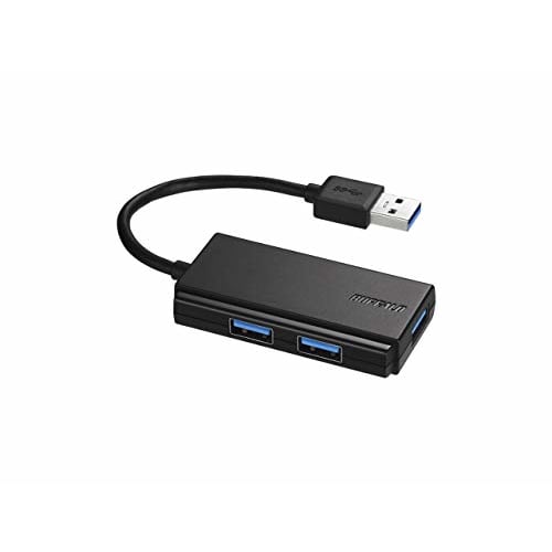 

BUFFALO USB3.0 USB-3.0 USB-концентратор с питанием от шины, 3 порта, черная компактная модель BSH3U105U3BK [совместимо с Windows/Mac] [1] черный