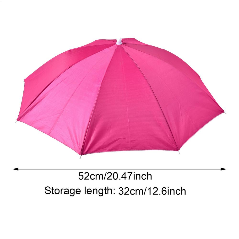 Headwear Umbrella Hat Elastic Headband Umbrella Waterproof Sunscreen Shade Umbrella Hat Adjustable for Camping Fishing Golf
