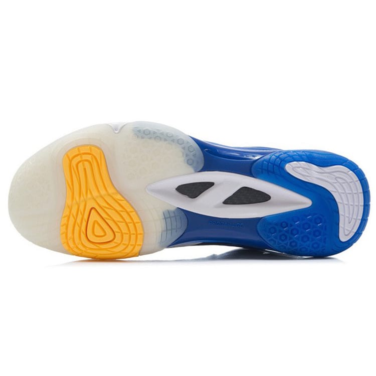 LiNing OP Cushioning, Slip Resistant, Abrasion Resistant Support Low Top Badminton Shoes Men's Blue AYZQ009-5