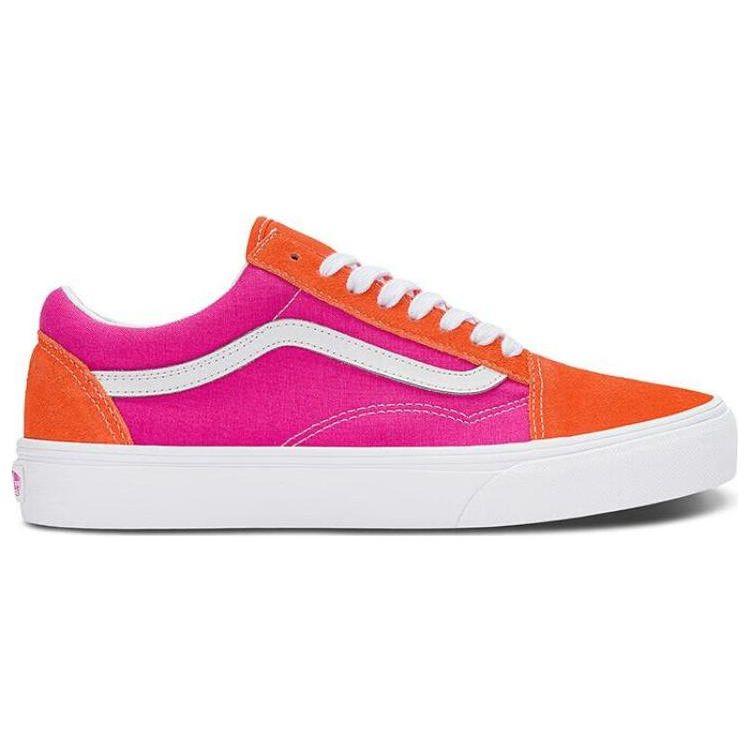 Vans Old Skool Series Casual Low-Top Skate Shoes Unisex sneaker Pink Orange White VN0A5KRSC31