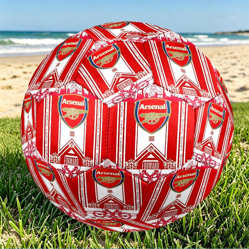Football Team F.C Print Size 5 Soccer Ball, PU Wear Resistant Football for Match Training and Daily Practice, Birthday Gift for Soccer Fans