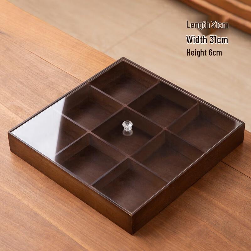 

Walnut Multi-Compartment Wooden Snack Plate