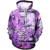 Felpa con Cappuccio Grafica Animata Graffiti Trippy Stampa 3D Vintage Felpe con Cappuccio Tasche Manica Lunga Felpa con Cappuccio Tendenze Unisex Top