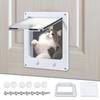 With 4 Way Locking Cat Flap Door ABS Plastic Cat Door Convenient Security Flap Door Outdoor