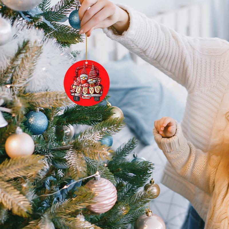 2D Flat "Love" Couple Gnomes Acrylic Decoration Sign, Bow, Love, Gift, Holiday Gift, Suitable for Wall Decoration, Porch, Room, Villa, Accents Home, H