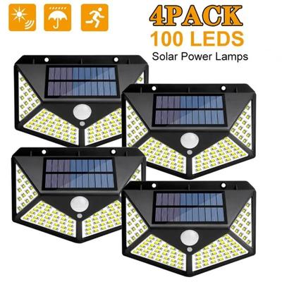100 LED appliques solaires lampe solaire extérieure étanche capteur de mouvement solaire alimenté lumière du soleil réverbère pour la décoration de jardin