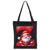 English letters A-Z Christmas number print student casual canvas tote bag