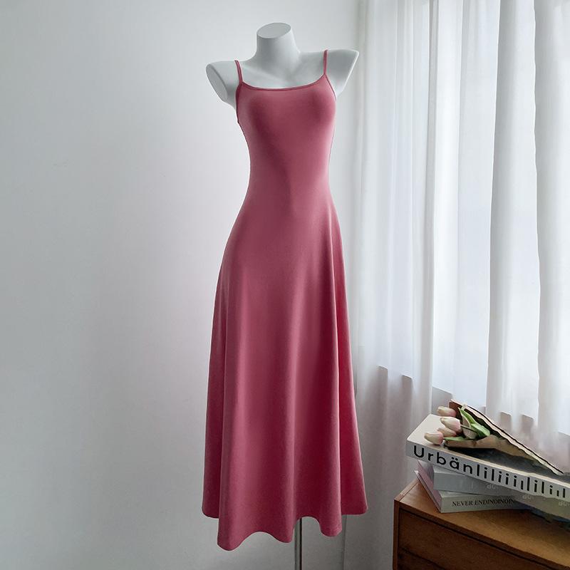 Suspender dress women's summer a-word hip skirt new summer slim temperament long dress sexy and thin skirt
