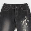 Women's Pant  Botanical Floral Embroidery Slim Thin Spice Girls Fashion Retro Hundred Old Do Old Casual Flare Jeans