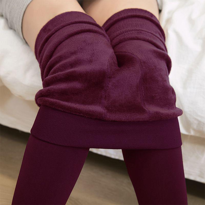 Women Winter Thick Warm Fleece Lined Thermal Stretchy Skinny Leggings Pants For Cozy Cold Days
