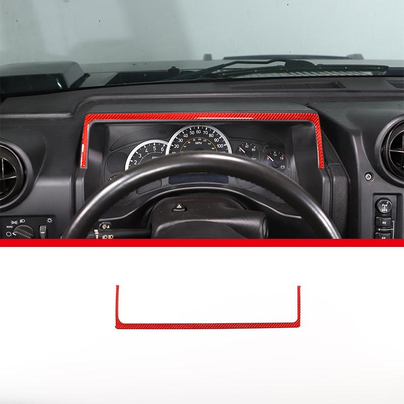 Red Soft Carbon Fiber Door Handle Steering Wheel Gear Shift Trim Cover Stickers Fit For Hummer H2 2003-2007 Interior Accessories