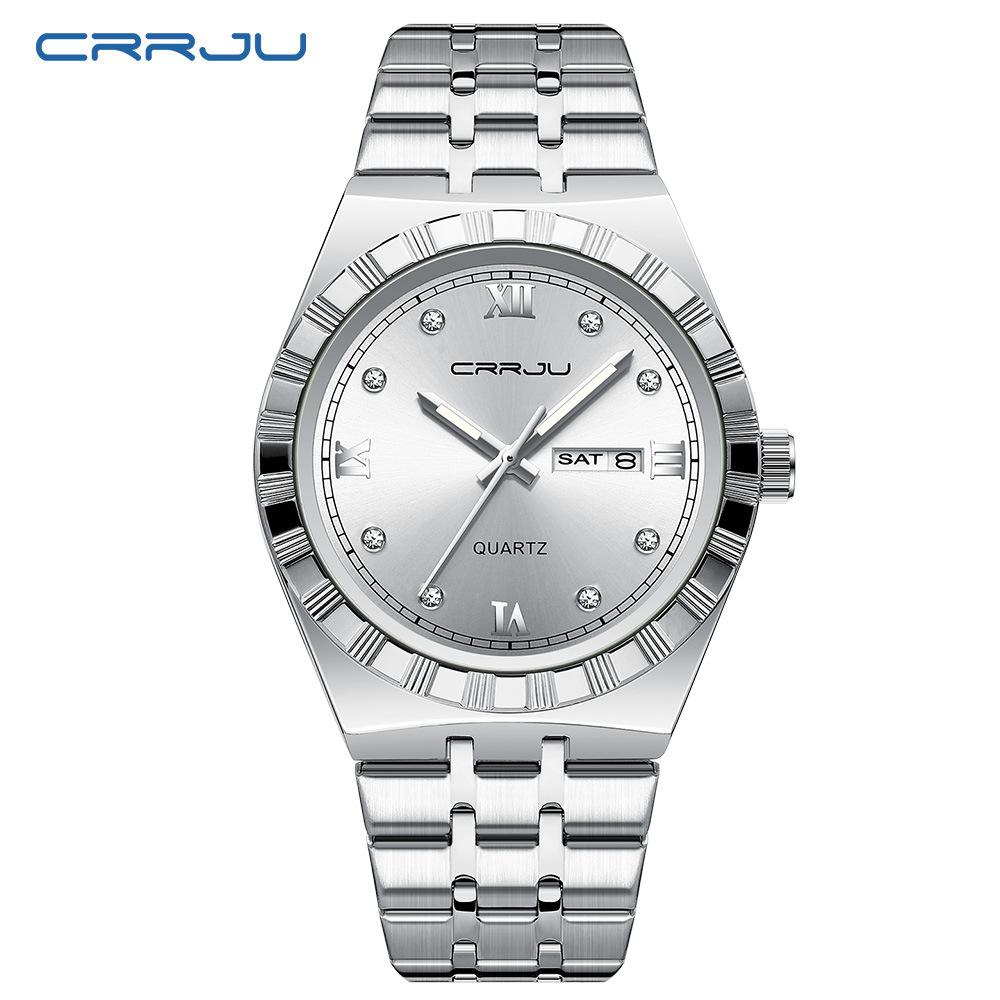 Man Watch Quartz Watch Luxury Waterproof Luminous Date Week Stainless Steel Mens Watch Male Relógios Masculino Reloj Hombre