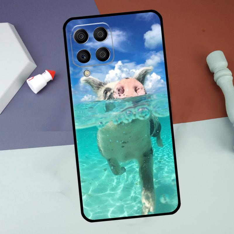 Cute Pink Pig For Samsung Galaxy M33 M20 M15 M35 M55 M14 M34 M54 M13 M23 M53 M31 M11 M32 M52 M06 M16 Case