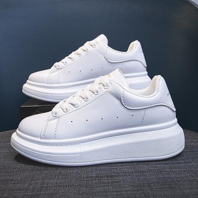 Neue Leder frauen Weiß Casual Frau Vulkanisieren Turnschuhe Bequeme Sport Walking Laufen Plattform Wohnungen Schuhe D241