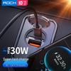 Carregador de Carro ROCK H15 com Porta Dupla USB-C PD30W