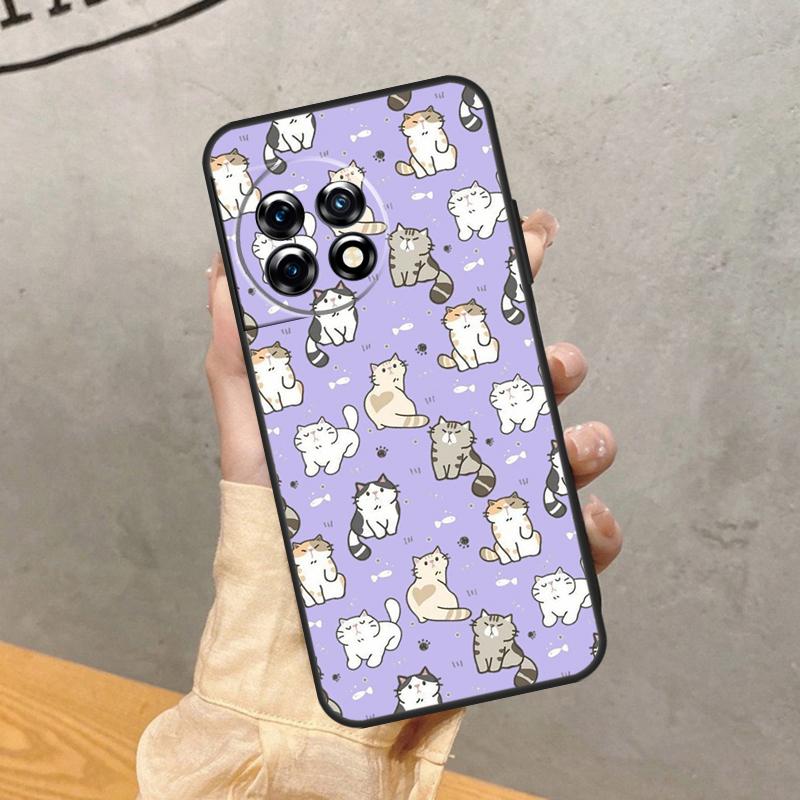 Funny Cat Collage Case For OnePlus 15 15R 13R 13 13T 12 12R 11 10 9 Pro 10T Nord 5 CE 4 2 3 Lite N20 N30 Cover