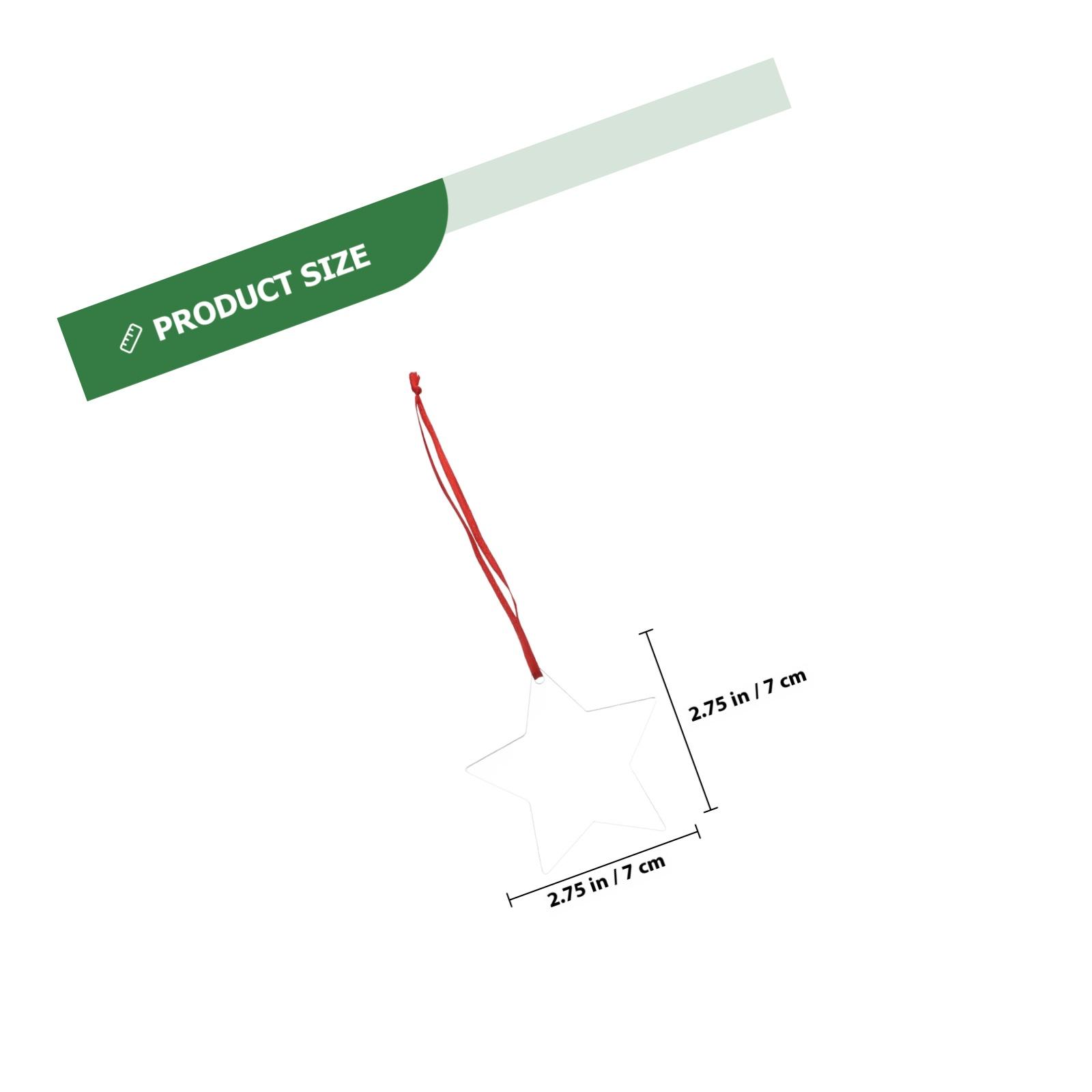 

10Pcs Acrylic Blank Pendant for Christmas Tree Hanging Clear Ornament DIY Xmas Decor Sublimation Craft Party Theme Decoration 7X7cm