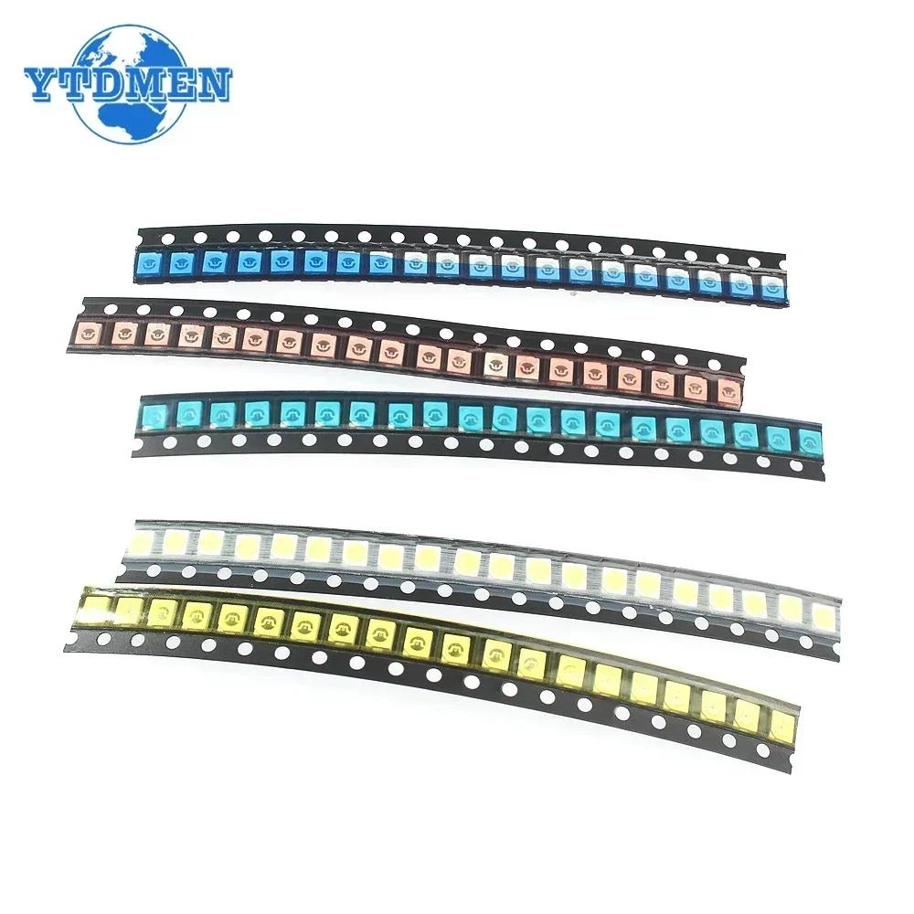100PCS 1210 LED Ultra Bright SMD Light Emitting Diode Kit 5 Colors Miniature LED Blue Red White Yellow Green