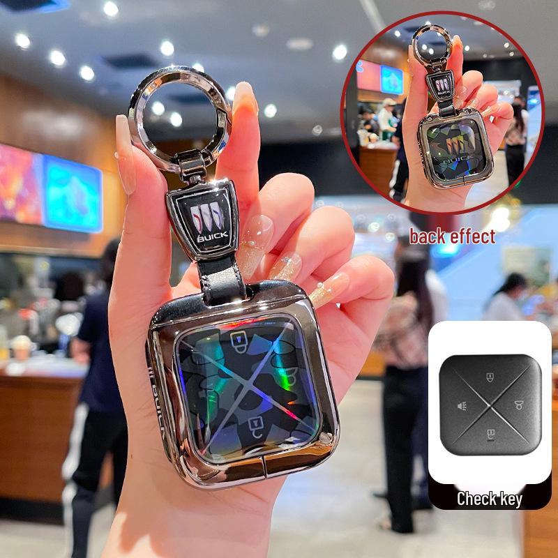 Buick E5 Titanium Cube Key Cover for 2025 LaCrosse Platinum with Bluetooth E4 Metal Full Coverage