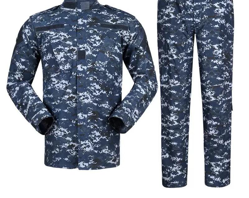Мужской износостойкий черный камуфляжный тактический костюм для весны/осени