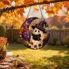 Creative Gift for Family 2D Ghost Moon Pumpkin Acrylic Suncatcher Halloween Window Holiday Friends Hanging Ornament Autumn Thanksgiving Garden Yard