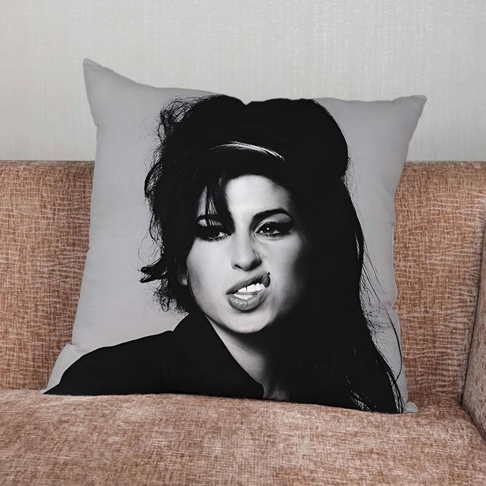 Singer Amy W-Winehouse Pillow Case For Home Bedroom Car Office Decoration Living Room Sofa Cushion Cover Suitable