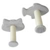 4-Piece Cat Wall Shelves with Steps, Ladder, Jumping Platforms, Light Grey