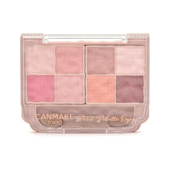 Canmake Petit Palette Eyes 05 Strawberry Peche 2.0g Eyeshadow Palette with Tip Coral