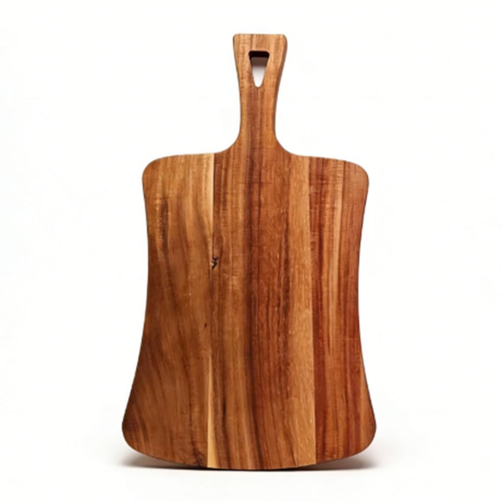 Wood Cutting Board with Handle Charcuterie Board Cheese Bread Vegetables Fruits Serving Board for Kitchen 46x26x1.5cm