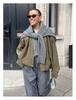 2025 Early Spring Women's Suede-Effect Bomber Jacket