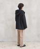 HORLISUN Longgrove Wool Hood Half Coat Melange Black