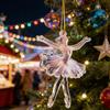 Christmas Tree Hanging Ornament Xmas Decor 2D Glittering Ballerina Transparent