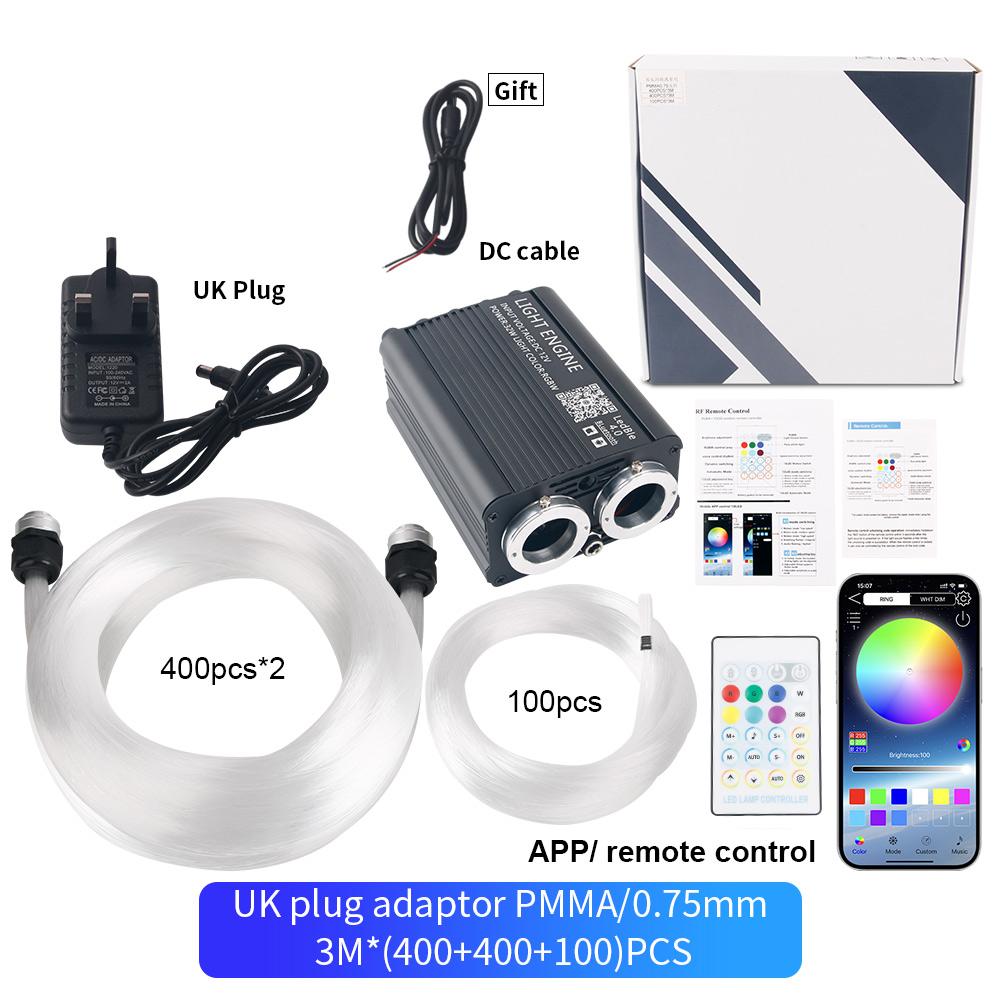 New 16W Car Starry Sky Light Interior Atmosphere Light Twinkle Starry RGB Stream Light Ceiling Car Home Decor RGBW Fiber Optic