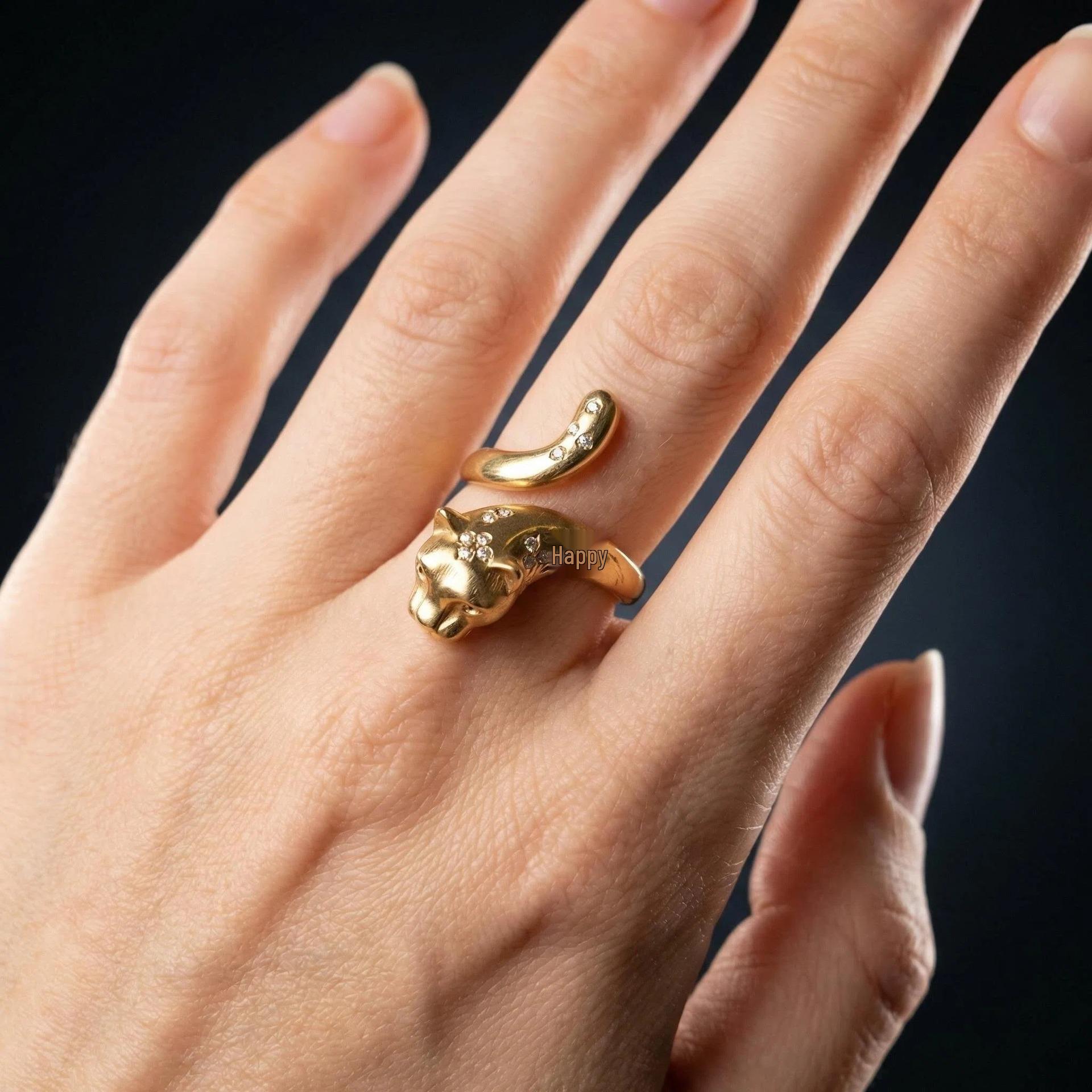 Golden Leopard Vintage Luxury Ring кольца